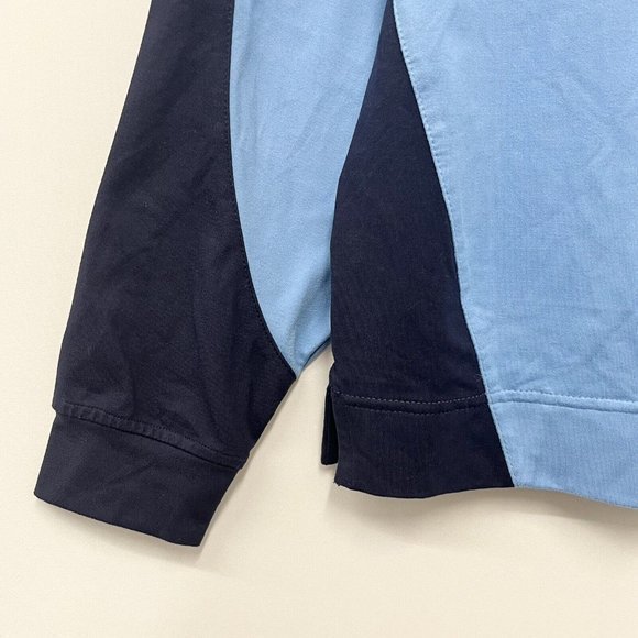 FootJoy FJ Men's 1/2 Zip Golf Pullover Shirt Nylon/Spandex Blue/Navy Logo M‎ guc - Picture 6 of 9